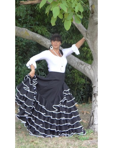Falda flamenca negro Selina