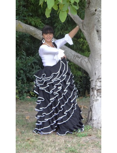 Falda flamenca negro Selina