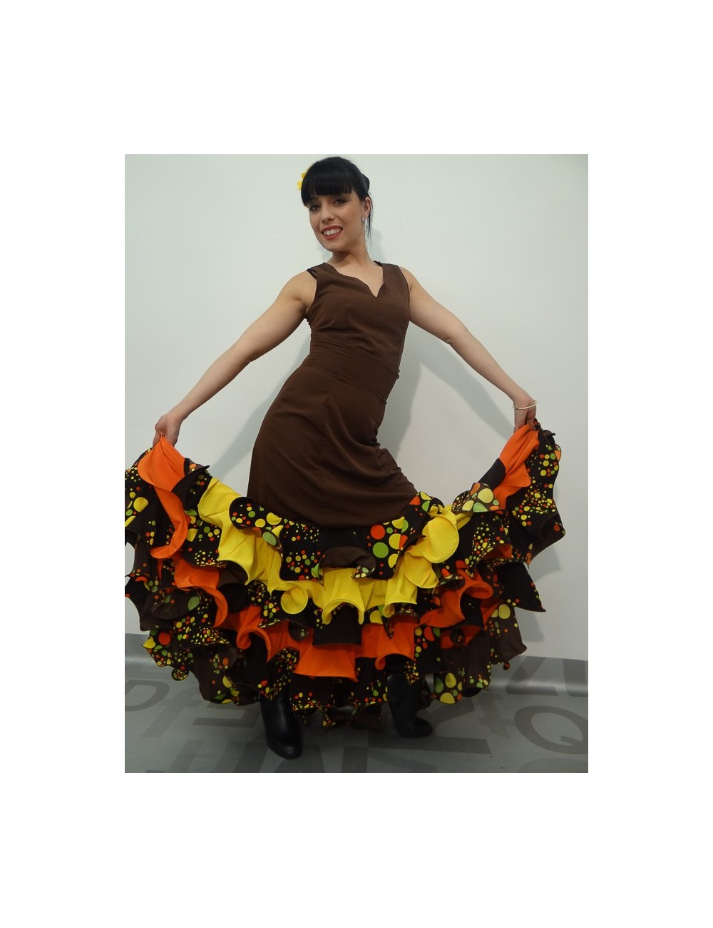 Falda de flamenca Chocolatè