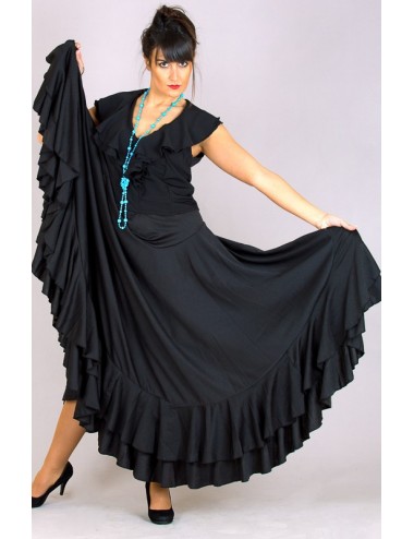 Falda flamenca Negra