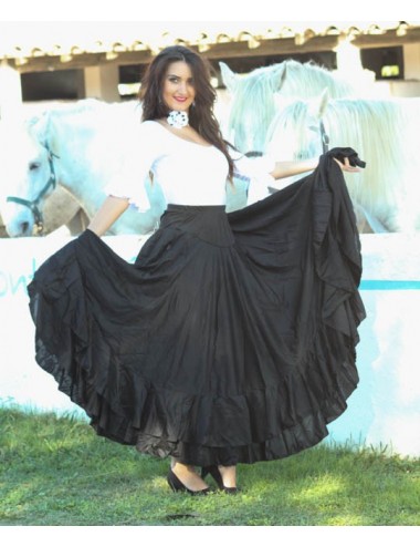 Falda flamenca Negra