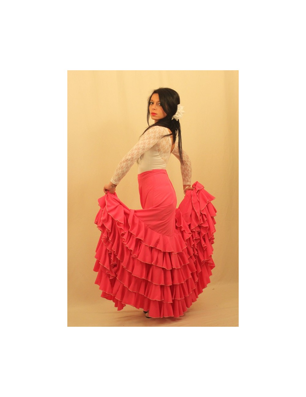 Jupe flamenco rouge Tcha tcha  1