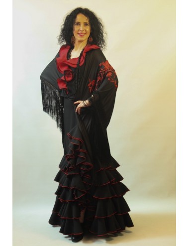 Jupe flamenco Tcha tcha Noire