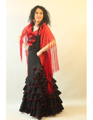 Jupe flamenco Tcha tcha Noire
