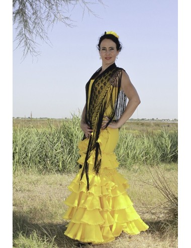 Trajes de Flamenca amarillo Silafé 2