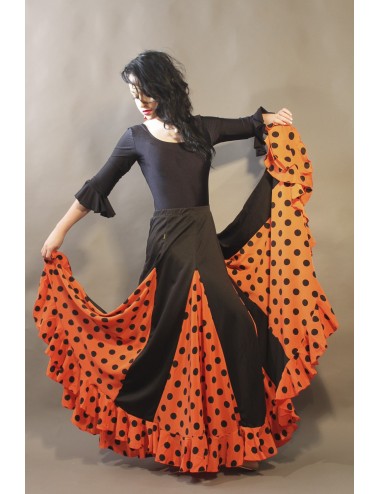 Jupe Flamenco pas chère orange Mélodia