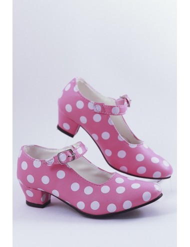 Chaussures à Pois rose pois blanc-2