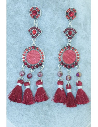Boucles d'oreilles flamenca rouges