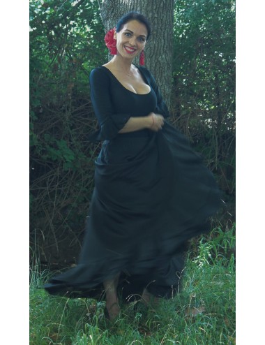 Kit tenue de danse flamenco jupe+body "Negra"
