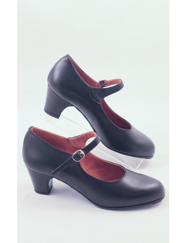 Chaussures Noire Cuir Flamenco