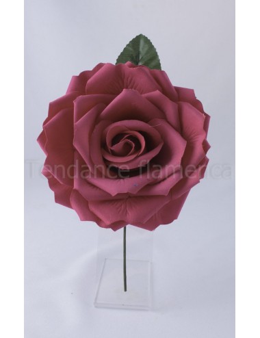 Rose de flamenco à tige 16 cm fuschia