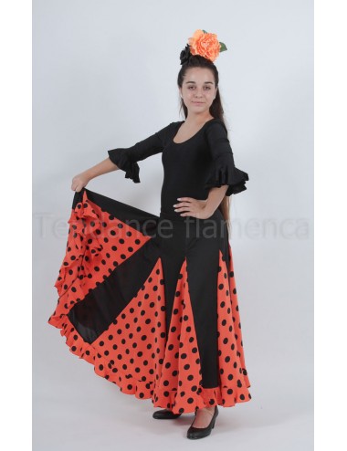 Jupe flamenco Mélodia orange-1