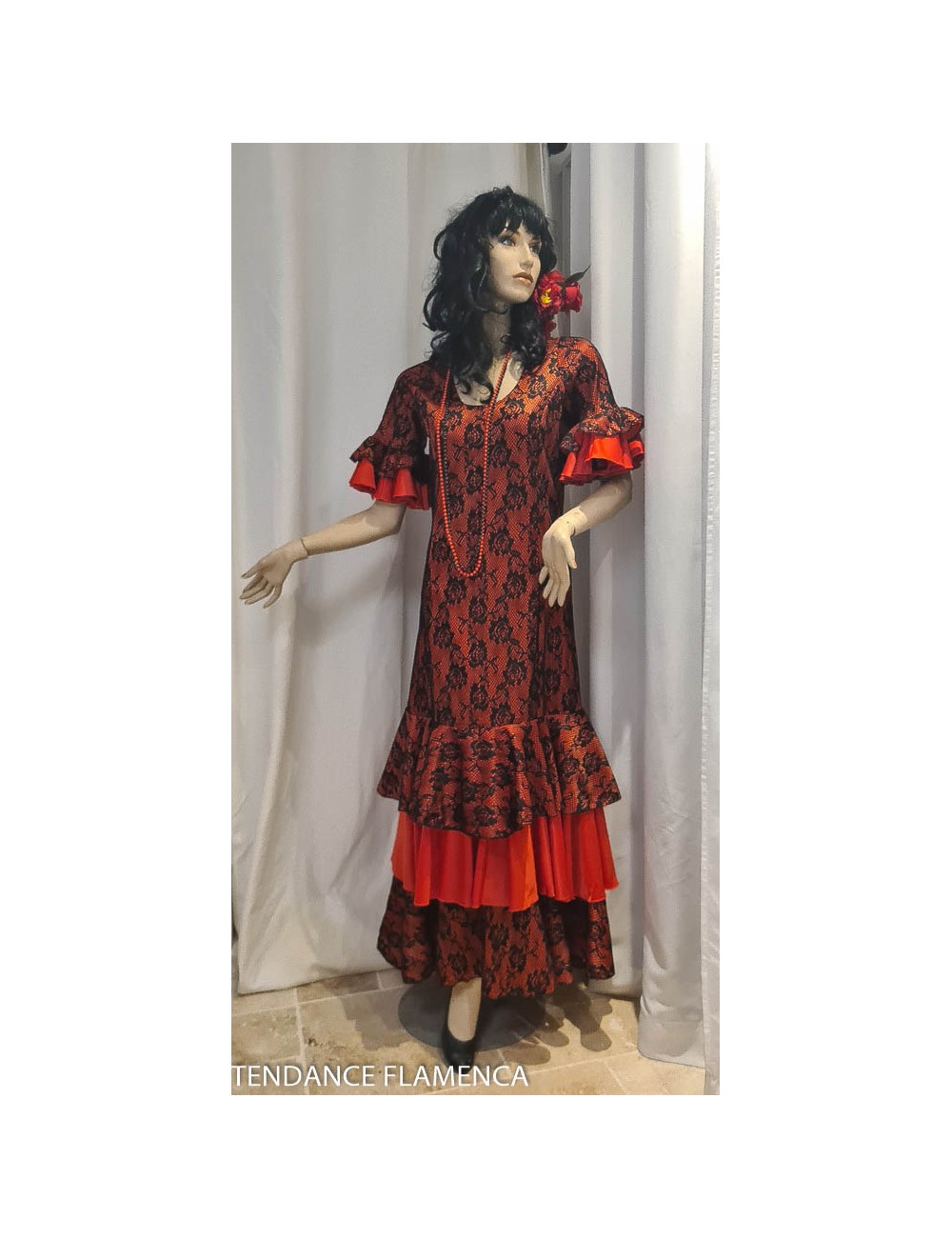 Robe flamenco pas chère rouge Esmaralda.1